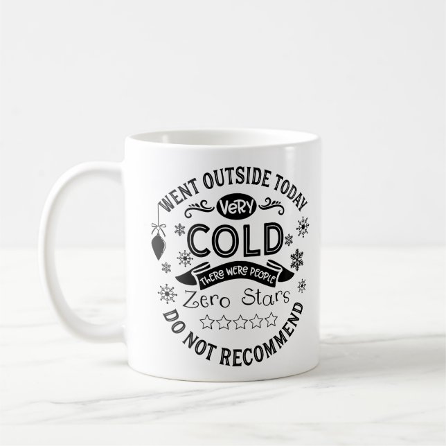 Caneca De Café Engraçado Cota de Natal no inverno (Esquerda)