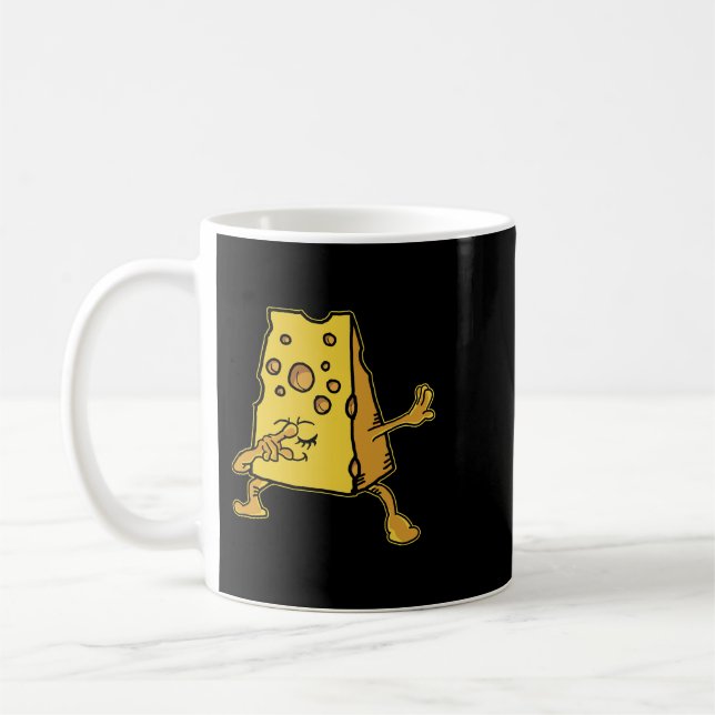 Caneca De Café Engraçado Dabbing Cheddar Queijo Desenhando Crianç (Esquerda)