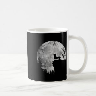 Caneca De Café Engraçado Dachshund E Moon Halloween O Cachorro So