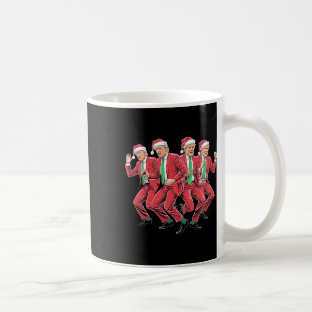 Caneca De Café Engraçado Dança Papai Noel Natal Pajam (Direita)