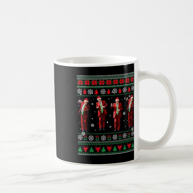 Caneca De Café Engraçado Dança Papai Noel Natal Pajam (Direita)