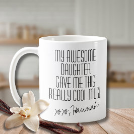 Caneca De Café Engraçado de Filha para Mãe Fofo Personalizado