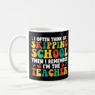Caneca De Café Engraçado De Ir Para A Escola No Dia Passado