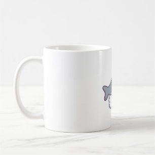 Caneca De Café Engraçado de Sushi-Rice de Tubarão-Corte
