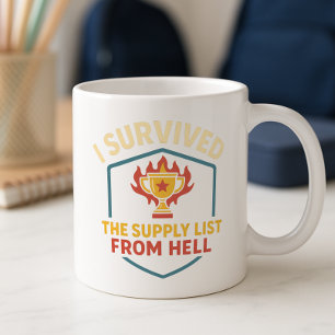 Caneca De Café Engraçado de volta à escola de mug; sobrevivendo a