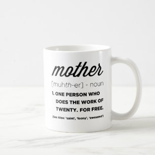 Caneca De Café Engraçado Definição Da Mãe Mug