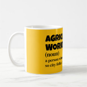 Caneca De Café Engraçado Definição de Agricultores - Presente par