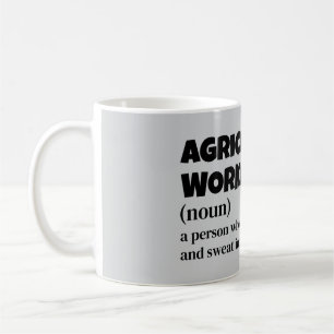 Caneca De Café Engraçado Definição do Trabalhador de Fazenda - Pr