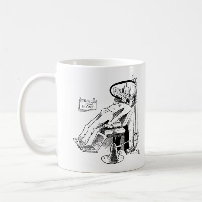 Caneca De Café Engraçado Dentista Engraçado (Esquerda)