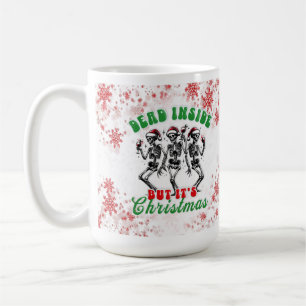 Caneca De Café Engraçado Dentro de Morto de Natal