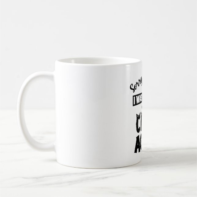 Caneca De Café Engraçado Design de citação de Cat (Esquerda)