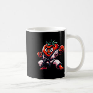 Caneca De Café Engraçado Design de Tomate Karate Para Amantes De