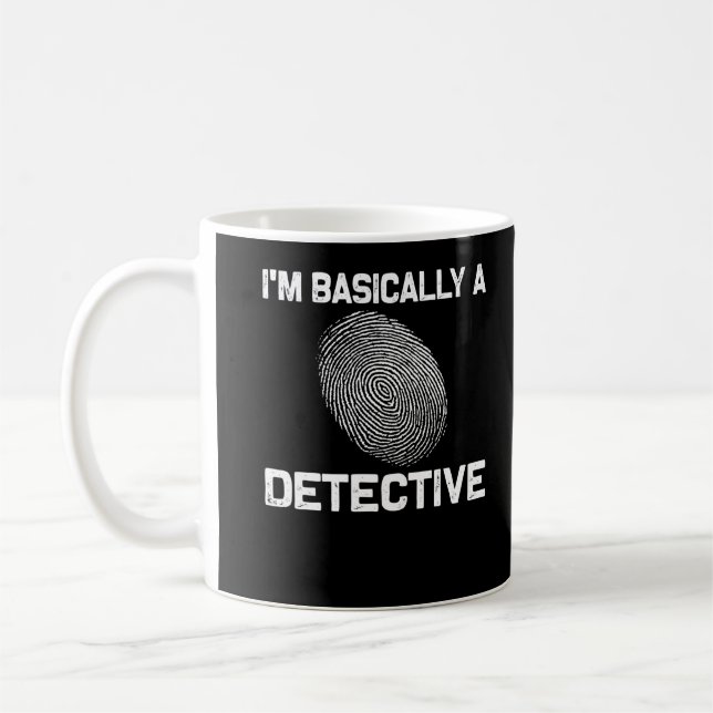 Caneca De Café Engraçado Detetive Crime Investigue Drama Reader (Esquerda)