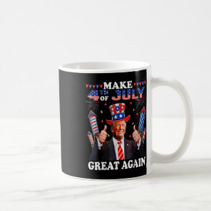Caneca De Café Engraçado Dia da Independência Do Trump Torne 4 De