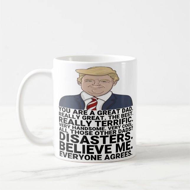 Caneca De Café Engraçado Dia de os pais Trump e presente de anive (Esquerda)