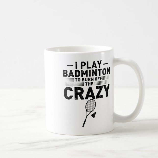 Caneca De Café Engraçado Dizer Para Jogadores De Badminton Homens (Direita)