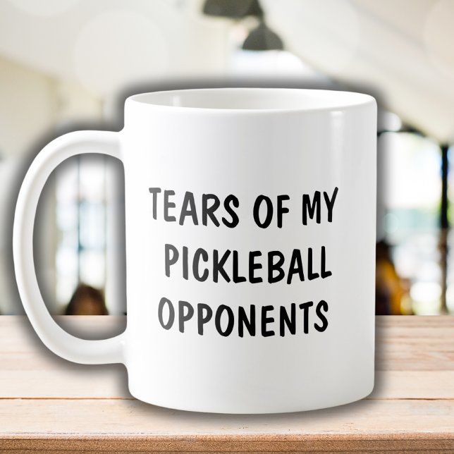 Caneca De Café Engraçado Dizer que o oponente do Pickleball é a t (Criador carregado)