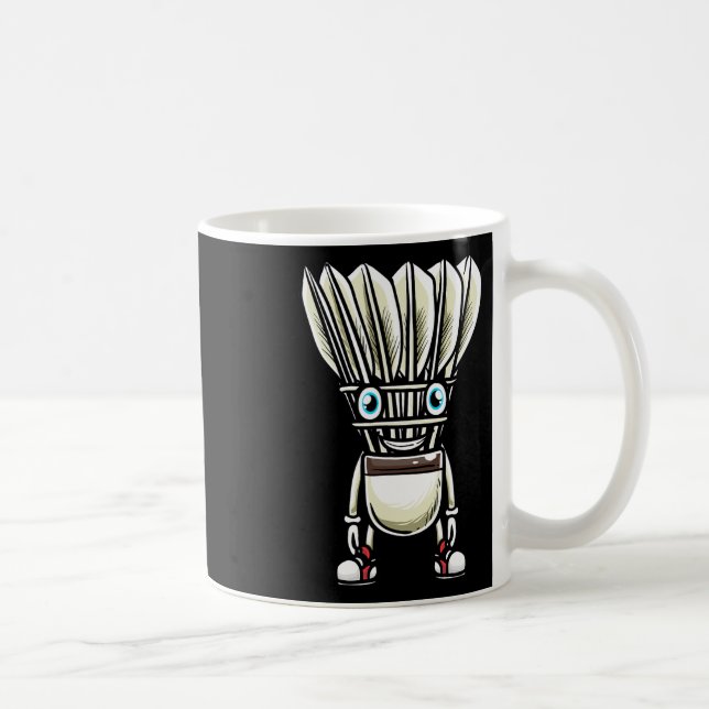 Caneca De Café Engraçado Dminton Shuttle Player Design Homens Mul (Direita)