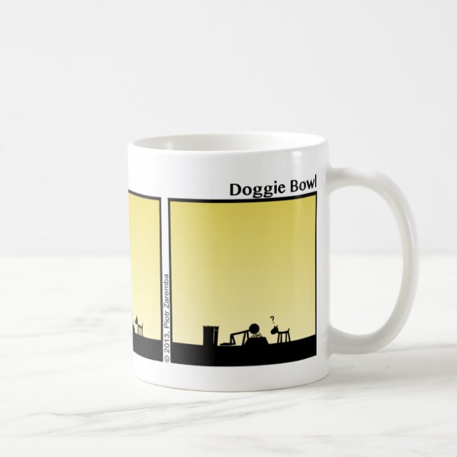 Caneca De Café Engraçado Doggie Bowl Stickman Mug - 102 (Direita)