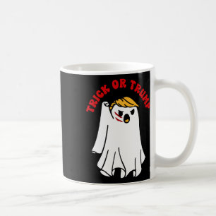 Caneca De Café Engraçado Donald Trump Ghost Combatendo Truque Ou