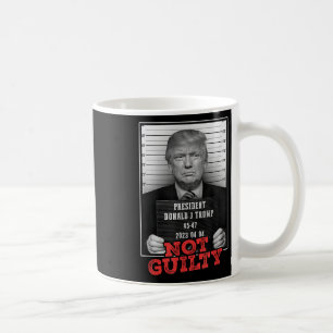 Caneca De Café Engraçado Donald Trump Não É Culpado, Tiro, Grátis