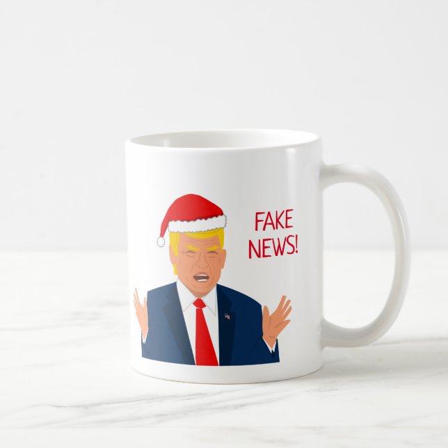 Caneca De Café Engraçado Donald Trump Papai Noel Cartografia de N (Direita)