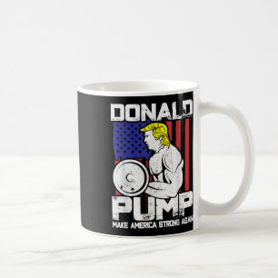 Caneca De Café Engraçado Donald Trump Pondo Levantando Coluna