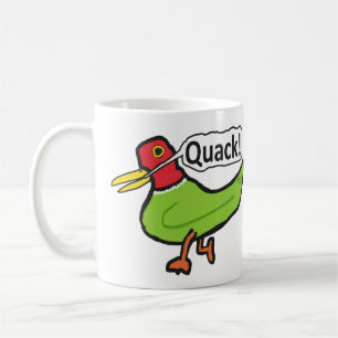Caneca De Café Engraçado Duck Quacking