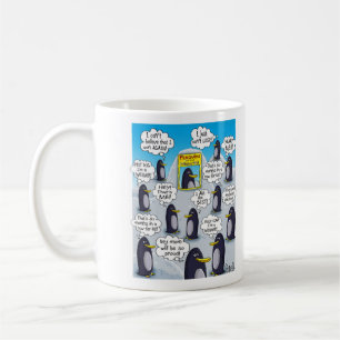 Caneca De Café Engraçado e bonito pinguim do mês.