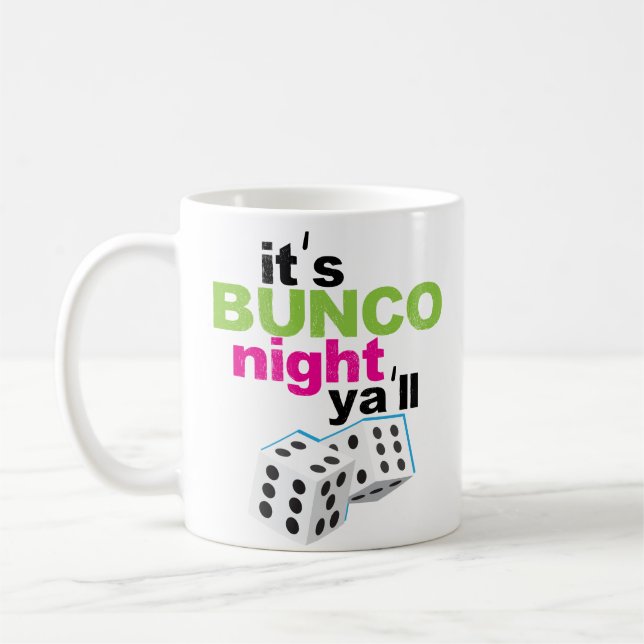 Caneca De Café Engraçado é noite de Bunco você presente dos dados (Esquerda)
