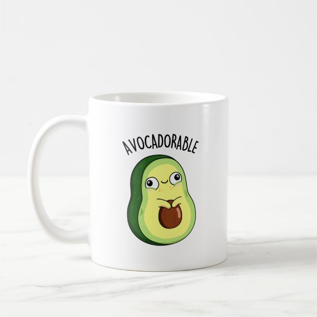 Caneca De Café Engraçado Encantado Avocado Pun (Esquerda)