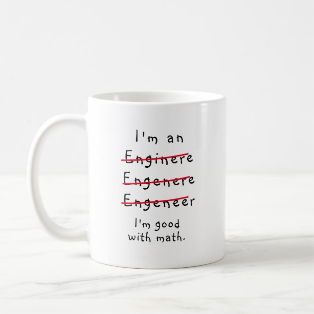 Caneca De Café Engraçado engenheiro de novidade, sou um engenheir (Esquerda)