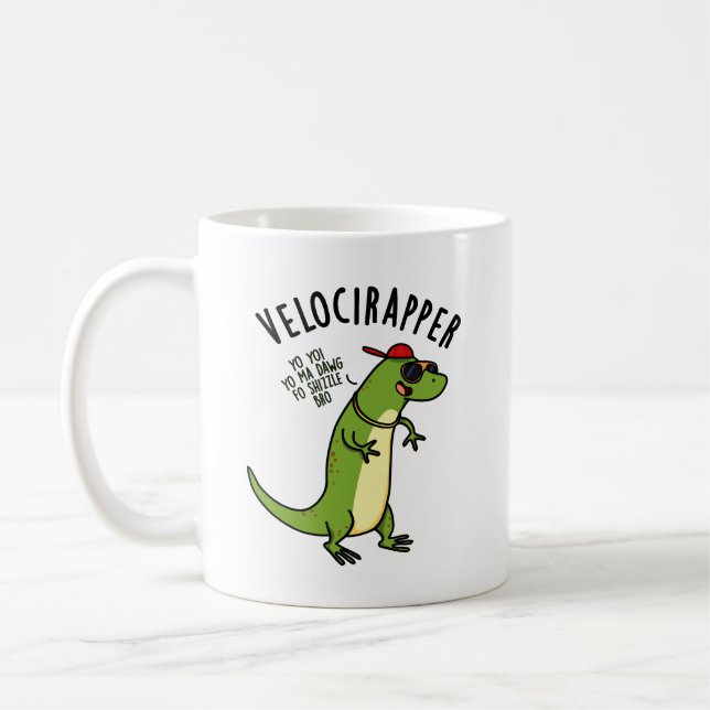 Caneca De Café Engraçado Engraçado Dinossauro Canhoto (Esquerda)