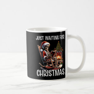 Caneca De Café Engraçado Esperando O Hallowee De Esqueleto De Nat