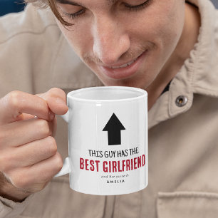 Caneca De Café Engraçado 'Este Cara Tem a Melhor Namorada