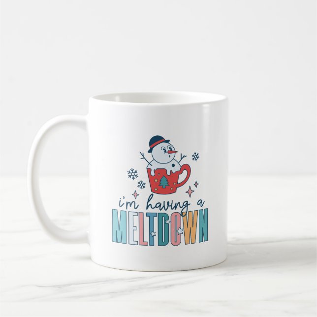 Caneca De Café Engraçado, estou tendo um boneco de neve derretido (Esquerda)