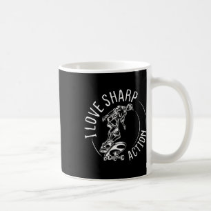 Caneca De Café Engraçado Eu Amo Ação Cortante Skateboarding Entus