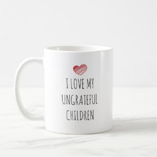 Caneca De Café Engraçado Eu Amo Meu Dia de as mães De Crianças In