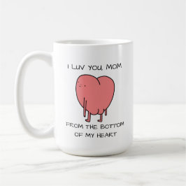 Caneca De Café Engraçado Eu Amo Você Mamãe Rosa Dia das Mães Ilus