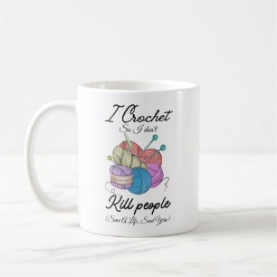 Caneca De Café Engraçado Eu Crochê Salva Uma Vida Arte Com Fio