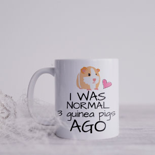 Caneca De Café Engraçado Eu Era Normal Há 3 Porquinhos-da-índia A