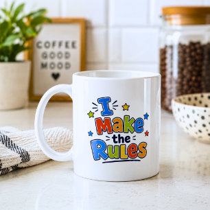 Caneca De Café Engraçado Eu Faço as Regras