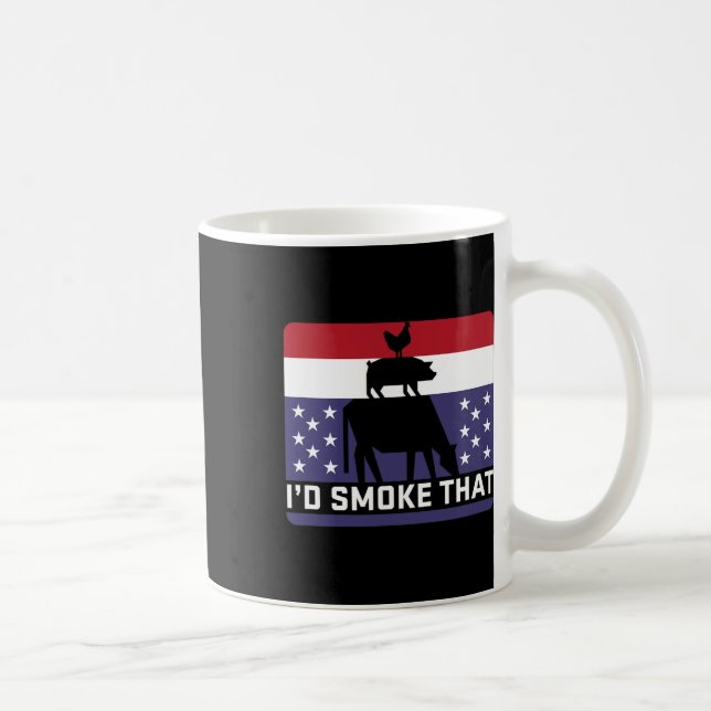 Caneca De Café Engraçado Eu Fumar Aquele Barbecue Retro Churrasco (Direita)