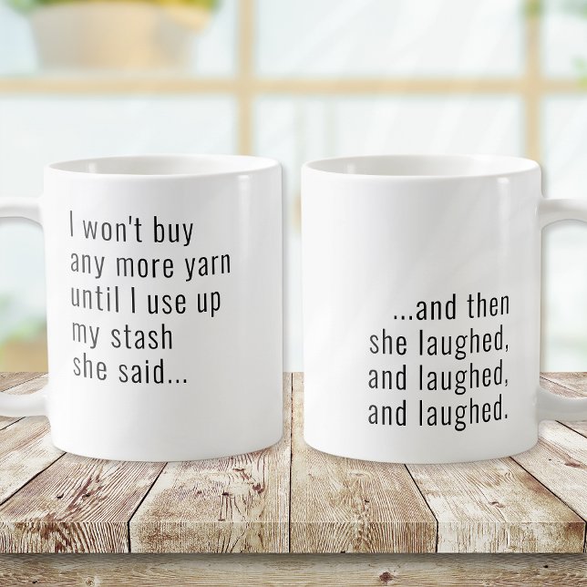 Caneca De Café Engraçado eu não vou Comprar mais Yarn (Criador carregado)