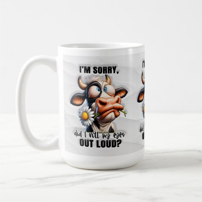 Caneca De Café Engraçado Eu Rolei Meus Olhos Heifer Cow Mug? (Esquerda)