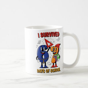 Caneca De Café Engraçado Eu Sobrevivi 67 Dias Escola Meme Criança