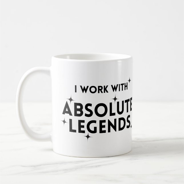 Caneca De Café Engraçado eu trabalhar com lendas absolutas (Esquerda)