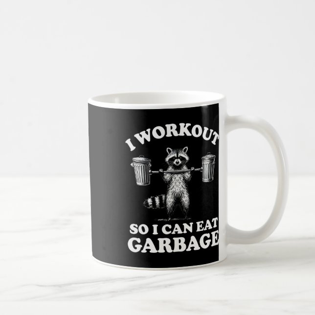 Caneca De Café Engraçado Eu Trabalhar Para Eu Comer Lixo (Direita)