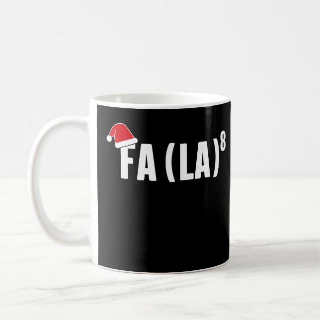 Caneca De Café Engraçado Fa La 8 Natal Professor Santa Hat Xma (Esquerda)