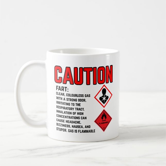 Caneca De Café Engraçado Fart Mug Gift (Esquerda)